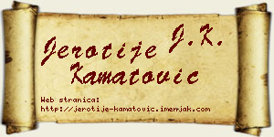 Jerotije Kamatović vizit kartica